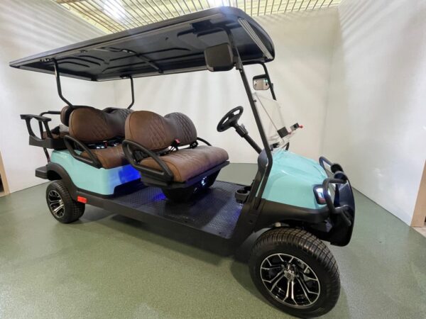Better Than New Custom Club Car Seafoam 6 Passenger Golf Cart