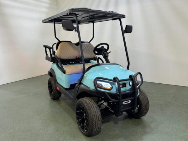 Better Than New Custom Club Car Lambo Blue Gas EFI 4 Passenger Golf Cart